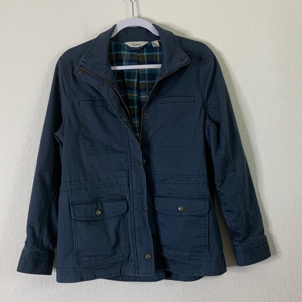 LL Bean Women's Blue BeanFlex Utility Jacket, Lined MP
